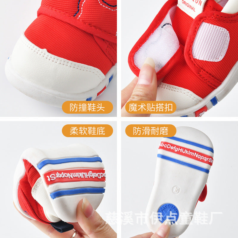 Baby walking shoes for girls and boys, ages 0-1 to 3 years, spring/autumn soft sole, non-slip, breathable, and secure fit
