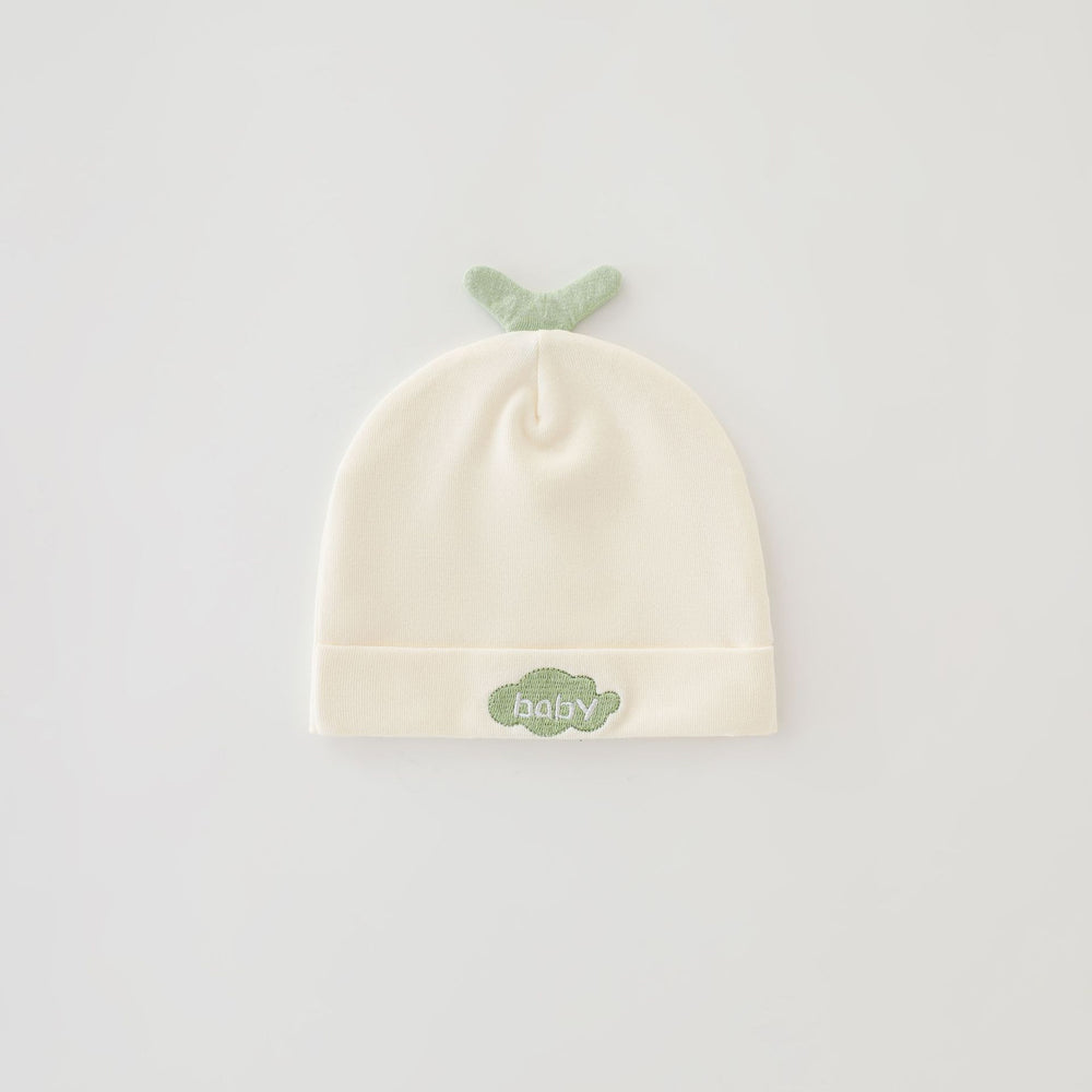 Newborn baby winter beanie - double layer, boneless, cartoon embroidered, cute & adorable - perfect for full month celebration