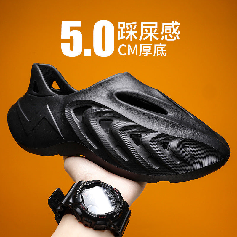 Cross-border 2025 new camouflage sports coconut hole shoes men's trend hollow Roman sandals beach shoes wholesale