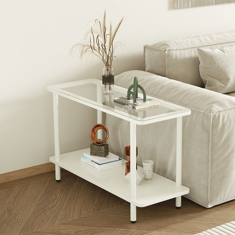 Movable small side table with slit storage rack, accessible luxury simple corner table, small table, sofa side coffee table, for home tea table