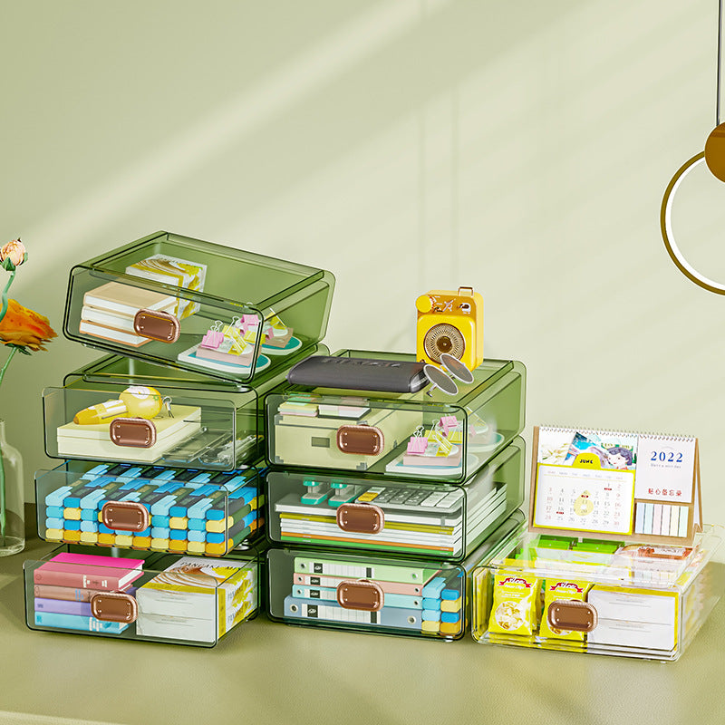 Desktop Storage Box Drawer Office Student Key Dresser Sundries Cosmetics Shelf Station Artifact
