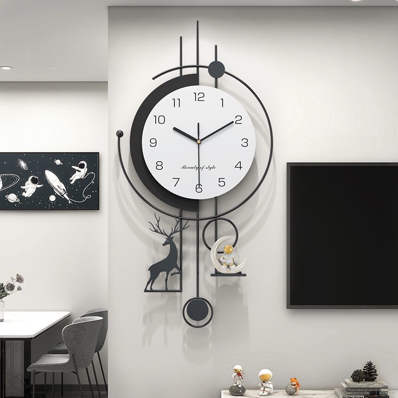 New modern creative clock - premium living room wall clock, home silent fashionable modern decor, large wall clock