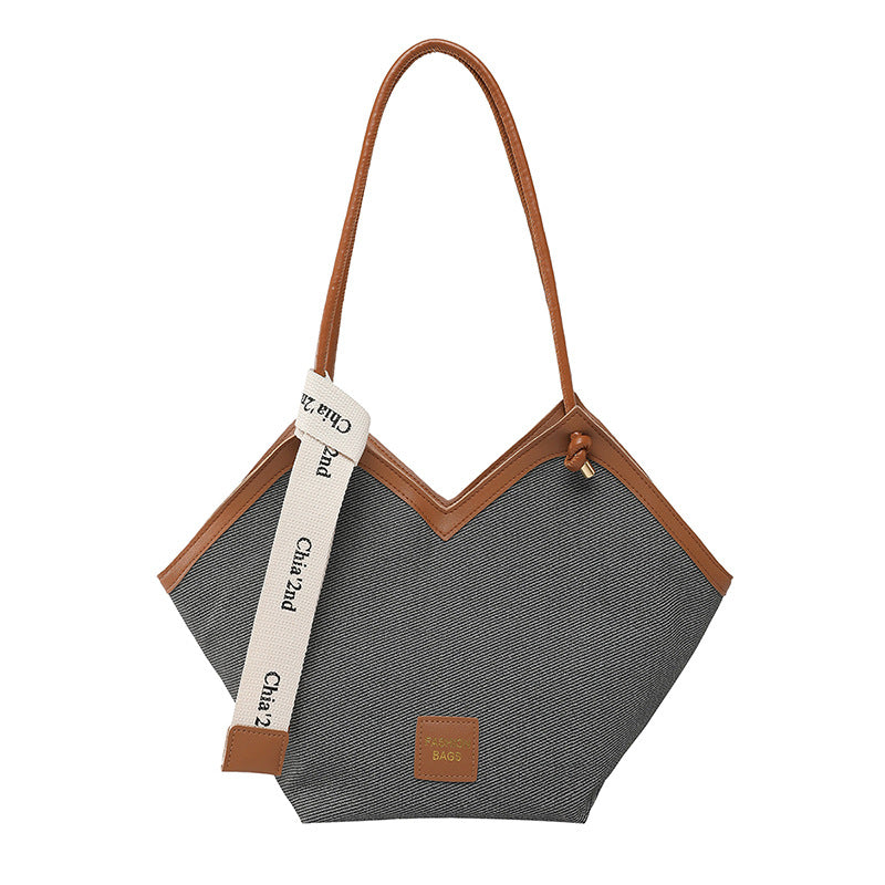 Retro fashion tote bag women's 2025 new commuting large-capacity shoulder bag trendy casual underarm women's bag