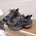 2026 spring new women's height-increasing chunky sneakers: versatile, lightweight, platform casual shoes with lace-up mesh upper - korean style athletic shoes