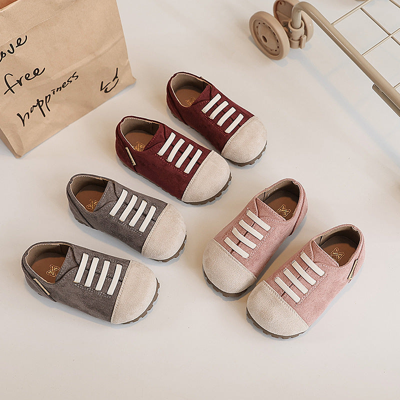 ins儿童板鞋2025春秋季新款韩版女童软底学步鞋男童防滑休闲板鞋