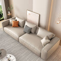 Modern minimalist small apartment "tofu block" genuine leather sofa, tech fabric straight-row down living room fabric sofa wholesale