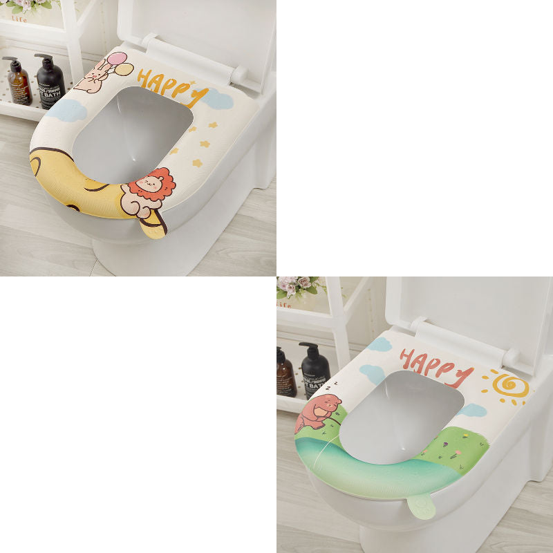 Toilet eva all year roundneutralsummer washable for homewaterproofthickened no-wash adhesive seat cushion toilet cover seat