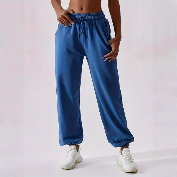 In stock! 2025 spring thin high-waisted drape sweatpants loose straight casual pants wear versatile sweatpants