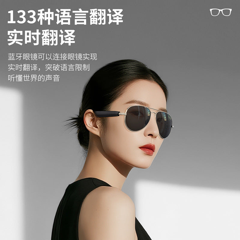 Hyundai sg8pro bluetooth smart ai translation glasses simultaneous interpretation real-time uv protection listening to music