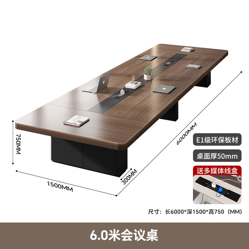 Customizable office conference table, modern minimalist conference room table and chair set, long table for meetings, negotiations, and employee training