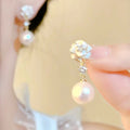 Camellia gentle fragrance pearl new arrival earrings spring and summer accessible luxury tassel classy hot french earrings for women