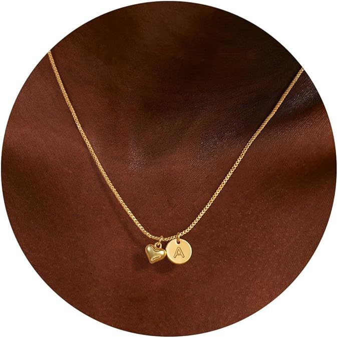 European and american geometric round letter pendant cross-border stainless steel 18k real gold plated necklace women's titanium steel jewelry wholesale