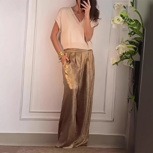 Cross-border women's casual pants independent station trousers women's 2025 spring and summer new high-waisted and thin loose casual pants