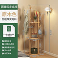 Solid wood rotating coat rack, freestanding vertical clothes rack, bedroom home living room light luxury storage shelf