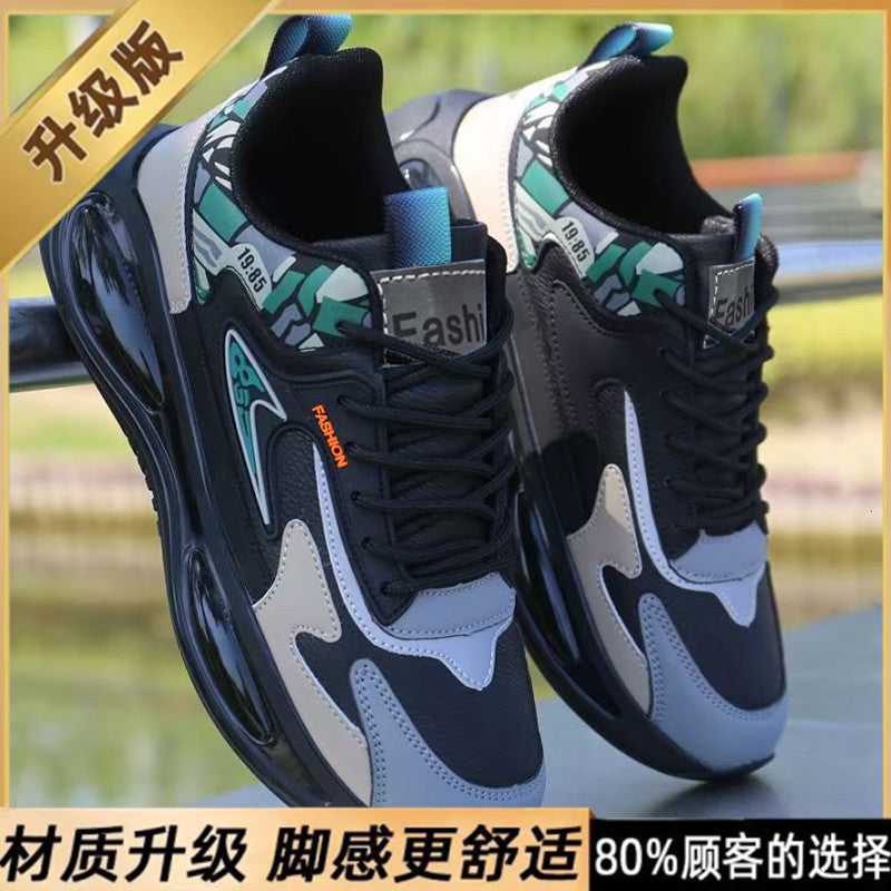 Men's shoes 2026 new spring leather waterproof casual sports shoes men's running shoes versatile student trendy shoes