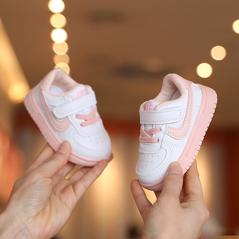 spring/autumn korean style kids' sneakers, athletic shoes, baby walking shoes for boys and girls, infant shoes, boys' white sneakers