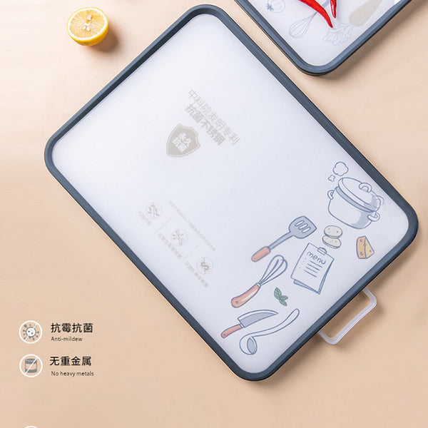 Double-sided cutting board, kitchen rolling panel, multi-functional separation of chopped meat chopping board and noodle chopping board 304 chopping board