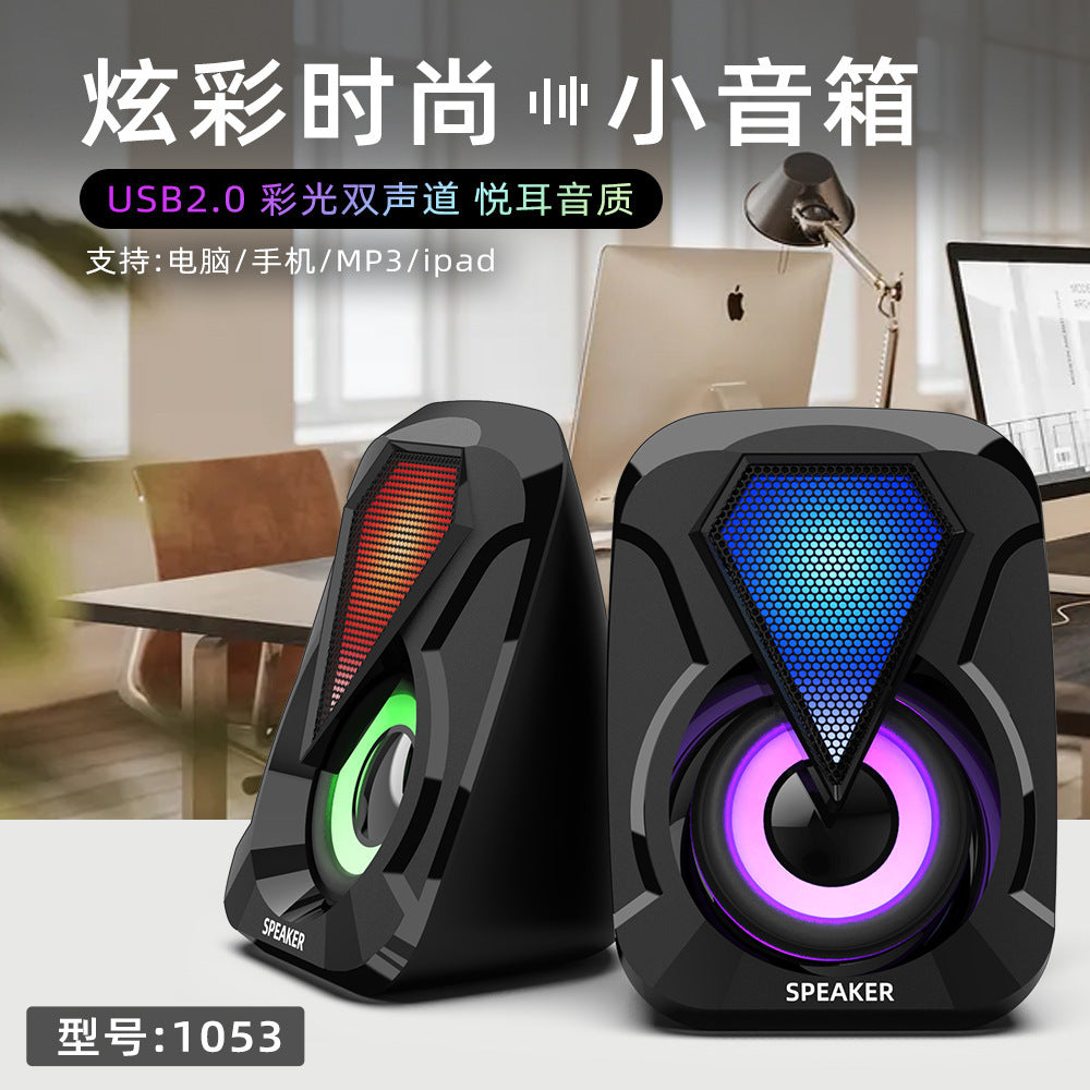 rgb desktop laptop mobile phone usb audio mini desktop home office subwoofer speaker