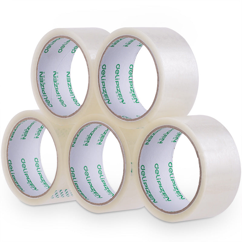 Deli 33675 transparent packing tape 45mm wide tape sealing glue express sealing tape wholesale