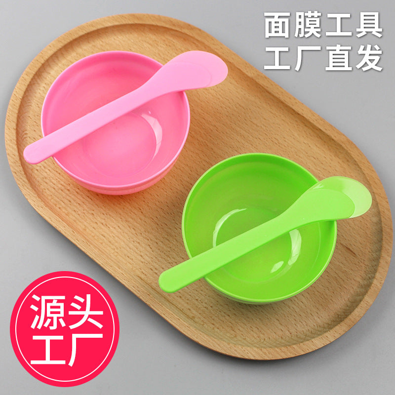 Wholesale facial mask bowls - plastic bowls for spa & beauty, medium size mixing bowls with spatula, mask applicator, stirring stick, mask tools