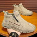 2025autumnew arrival side zipper china trendyworkwear shoesmenthick soleabrasion resistant slip-on casualboots