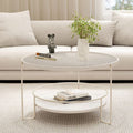 Minimalist mini home table - trendy modern light luxury style - tempered glass round coffee table for small apartments and living rooms