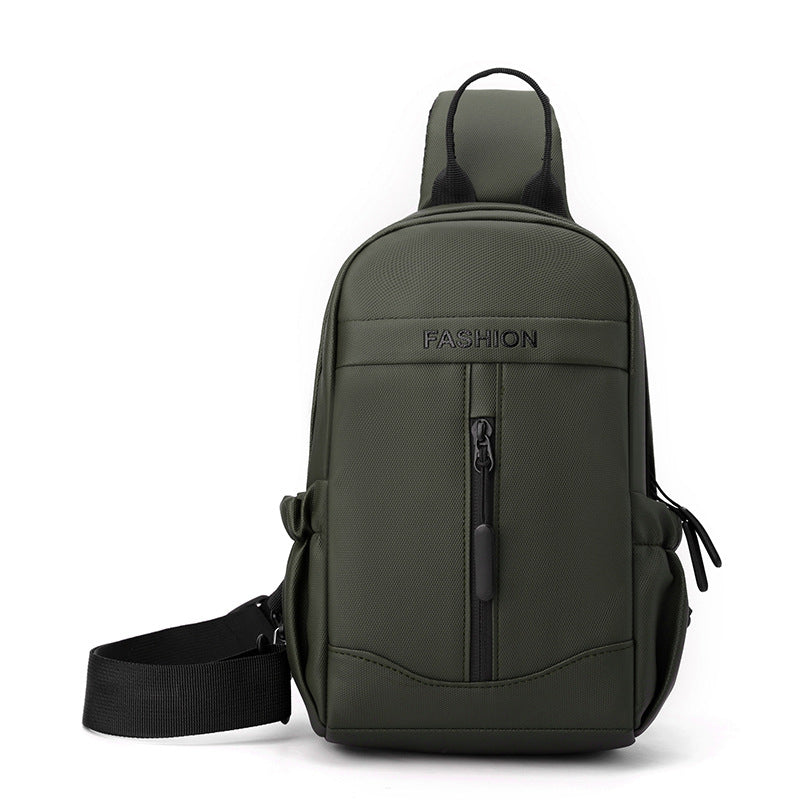 Foreign trade new men's breast bag fashionable and simple commuting shoulder bag portable sports cycling versatile messenger bag
