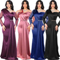 new european and american style plus size african women's bridesmaid dress  train evening gown