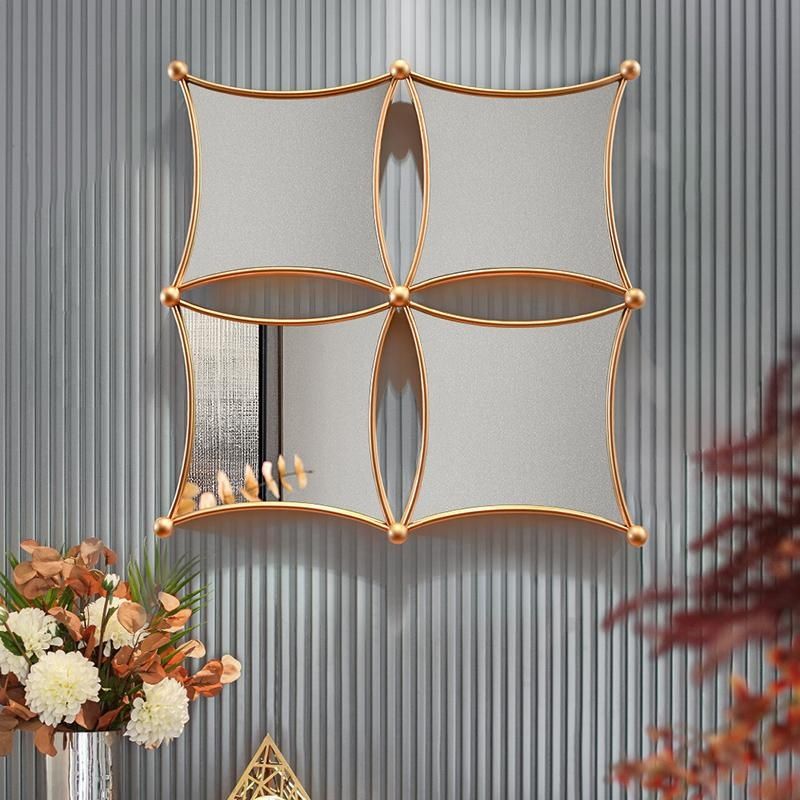 European style living room decor mirror - luxury wall-mounted mirror - entryway wall decoration - creative wall hanging for restaurant background