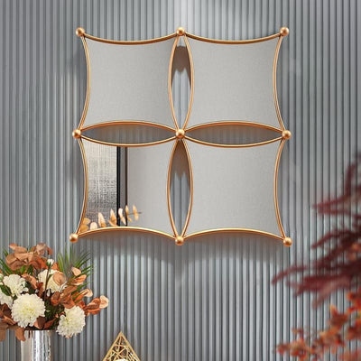 European style living room decor mirror - luxury wall-mounted mirror - entryway wall decoration - creative wall hanging for restaurant background