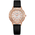 Round diamond-studded digital watch, creative new retro quartz watch with jewelry strap, cross-border wristwatch, wholesale women's watch for export