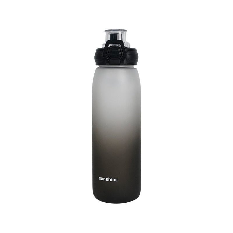 Portable direct drink plastic cup with bullet cap, leak-proof, outdoor sports water bottle, premium gift, plastic water cup
