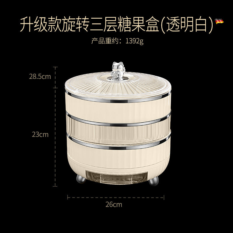 Creative candy box Snack box Grid with lid Living room Fruit plate Snack platter Melon seeds Happy candy Dried fruit storage box