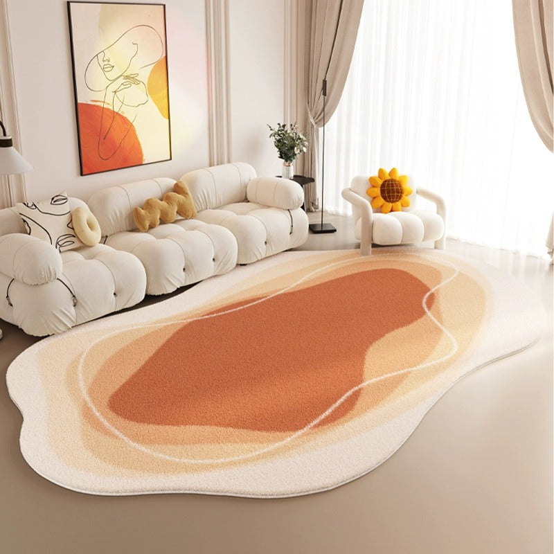 Living room carpet fall and winter cream style imitation cashmere bedroom bedside accessible luxuryclassy sofa coffee table special-shaped non-slip floor mat