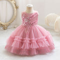 Ready-to-ship new children's formal dress - tulle cake sequin princess dress for baby girls' first birthday - girl dress