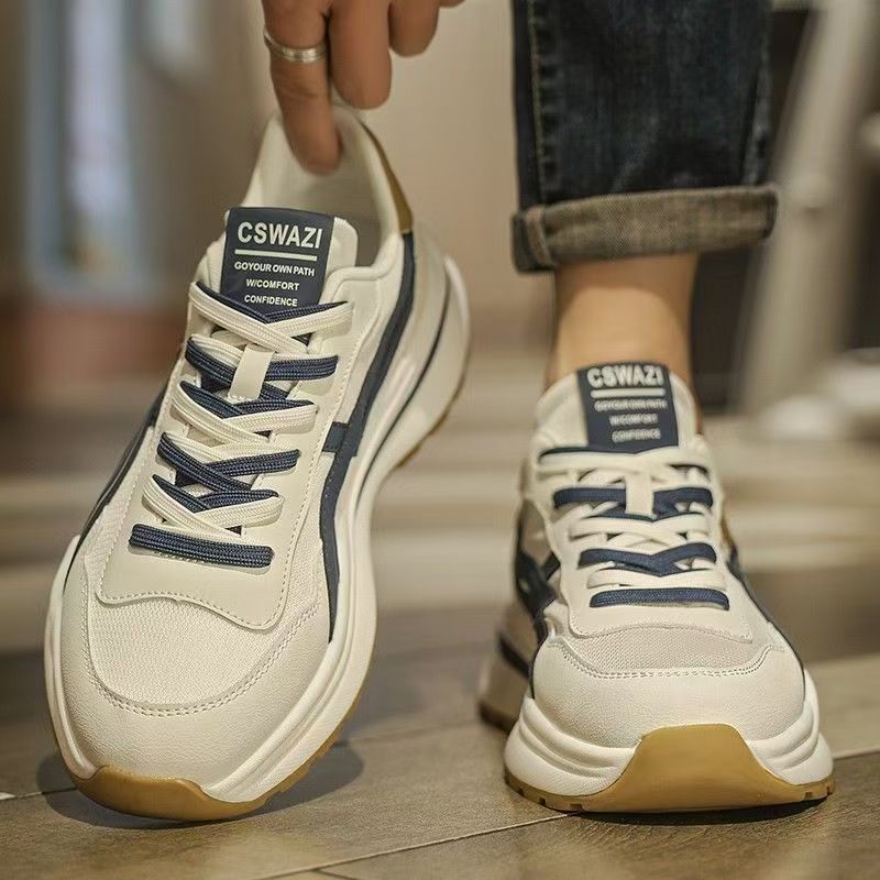 Men's winter 2025 new arrivals: versatile trendy brand mesh sneakers, breathable running shoes, chunky sole dad shoes