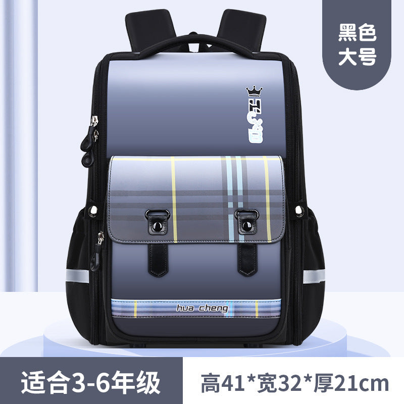 New primary school school bag for grades 1-6 Large capacity spine protection to reduce the burden Children's school bag Boys and girls backpack