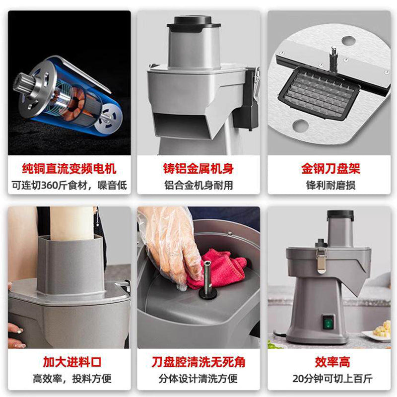 Multifunctional commercial vegetable cutter - potato, carrot shredder, vegetable dicer, fully automatic fruit slicer