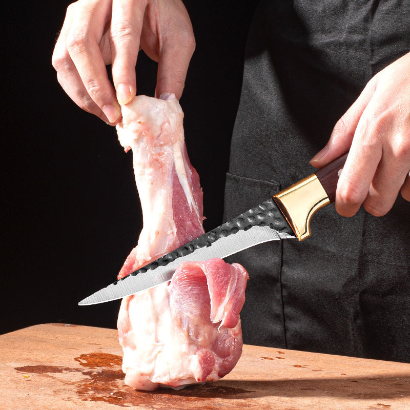 Stainless steel cutting knife, forged butcher, meat picking, pig killing, meat cutting, meat selling, bone shaving, sharp sheep slaughtering, bone picking and cutting knife