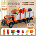 Play house large alloy transport truck large truck toy boy artificial engineering trailer kids car model