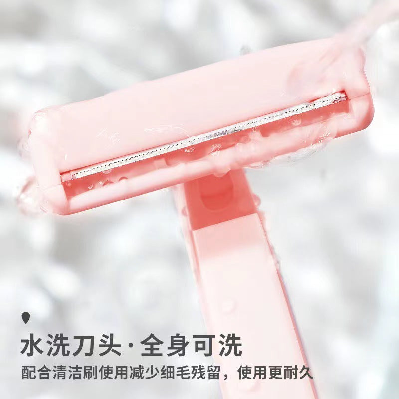 Keqi 2-pack armpit hair razor for women, imported blade shaving razor, private parts armpit hair trimming eyebrow with eyebrow comb