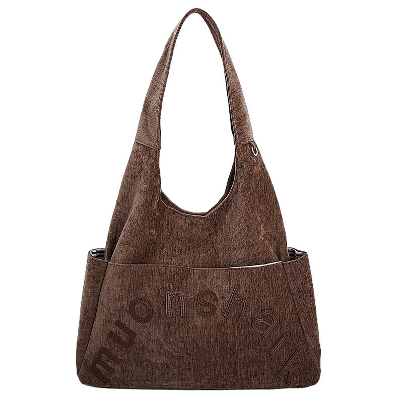 Fall and wintereasiest for match canvas bag women's new bag niche styletrendyletter shoulder bag casualartsy atmosphere handbag