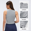 Sleeveless sports vest women's tight slimming look running training yoga clothes free to wear bra fitness clothes topsd26003