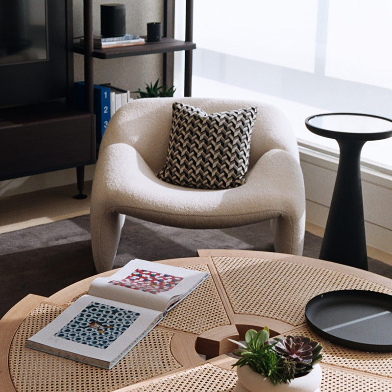 Nordic single sofa chair plaid crab chair small round table accessible luxurycasual casual chair modern creative popular single chair