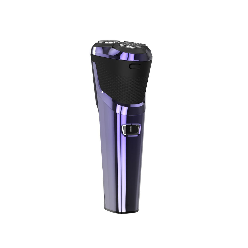 Full body washable electric shaver, rechargeable razor with floating triple-blade head, beard trimmer, 60-minute battery life