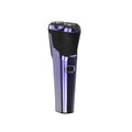 Full body washable electric shaver, rechargeable razor with floating triple-blade head, beard trimmer, 60-minute battery life