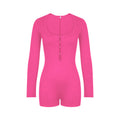 Solid color basic hollow-out slim-fit long sleeve jumpsuit women's european and american autumn new style  independent store jumpsuit