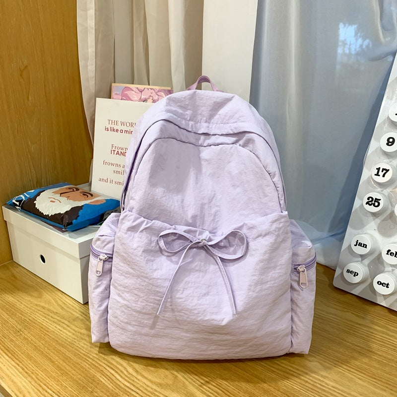 New trendy junior high school student schoolbag fashionable versatile small fresh backpack large capacity commuter travel backpack