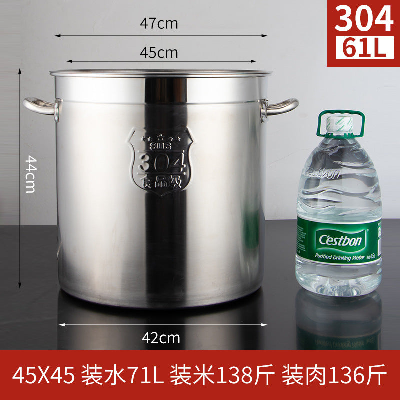 Soup bucket, hotel 304 stainless steel soup bucket, brine bucket, storage bucket, soup pot, soy milk bucket, wine bucket, stainless steel bucket