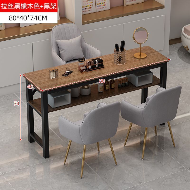 Nail art table nail art table and chair suit light luxury internet celebrity economical single japanese style imitation marble double single table
